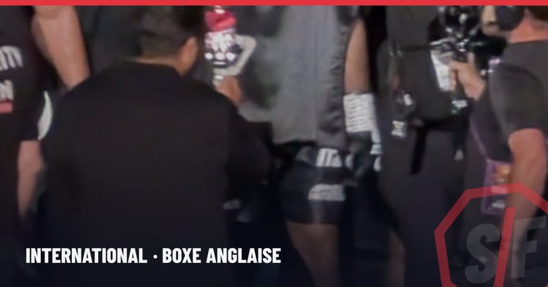 Le boxeur britannique Daniel Dubois lors de son entrée à Wembley