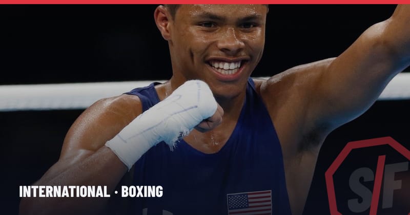 Shakur Stevenson aux Jeux olympiques de Rio en 2016