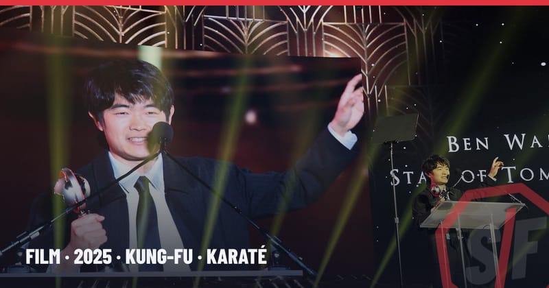 Ben Wang, interprète de Li Fong dans Karate Kid: Legends, au CinemaCon 2025 à Las Vegas