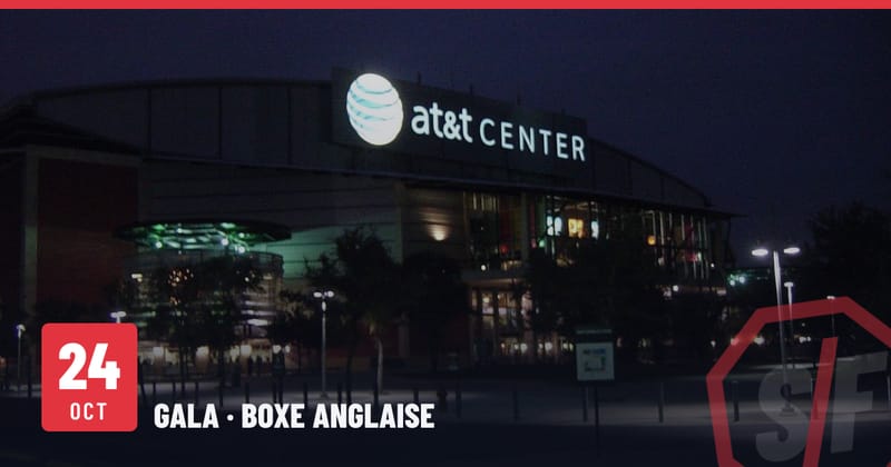 Le Frost Bank Center (ex-AT&T Center) de San Antonio, de nuit