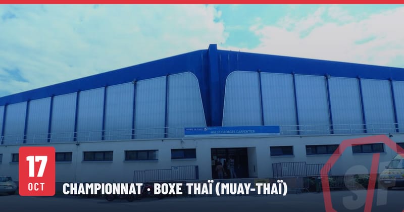 Façade de la halle Georges-Carpentier, Paris 13e, site des championnats d'Europe de muaythai IFMA 2026