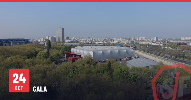 Le Zénith de Paris vu du chemin du Belvédère